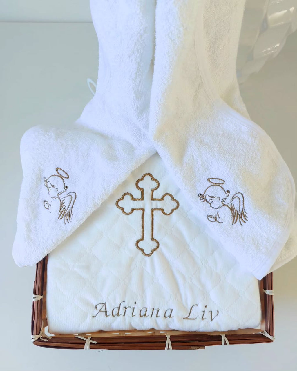 cap de bain cérémonie baptême personnalisé