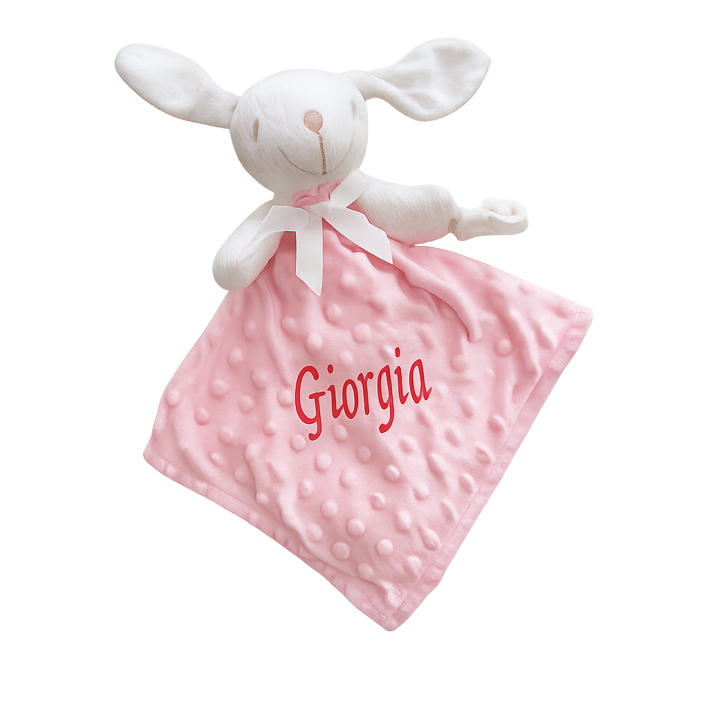 doudou personnalisé avec prénom rose