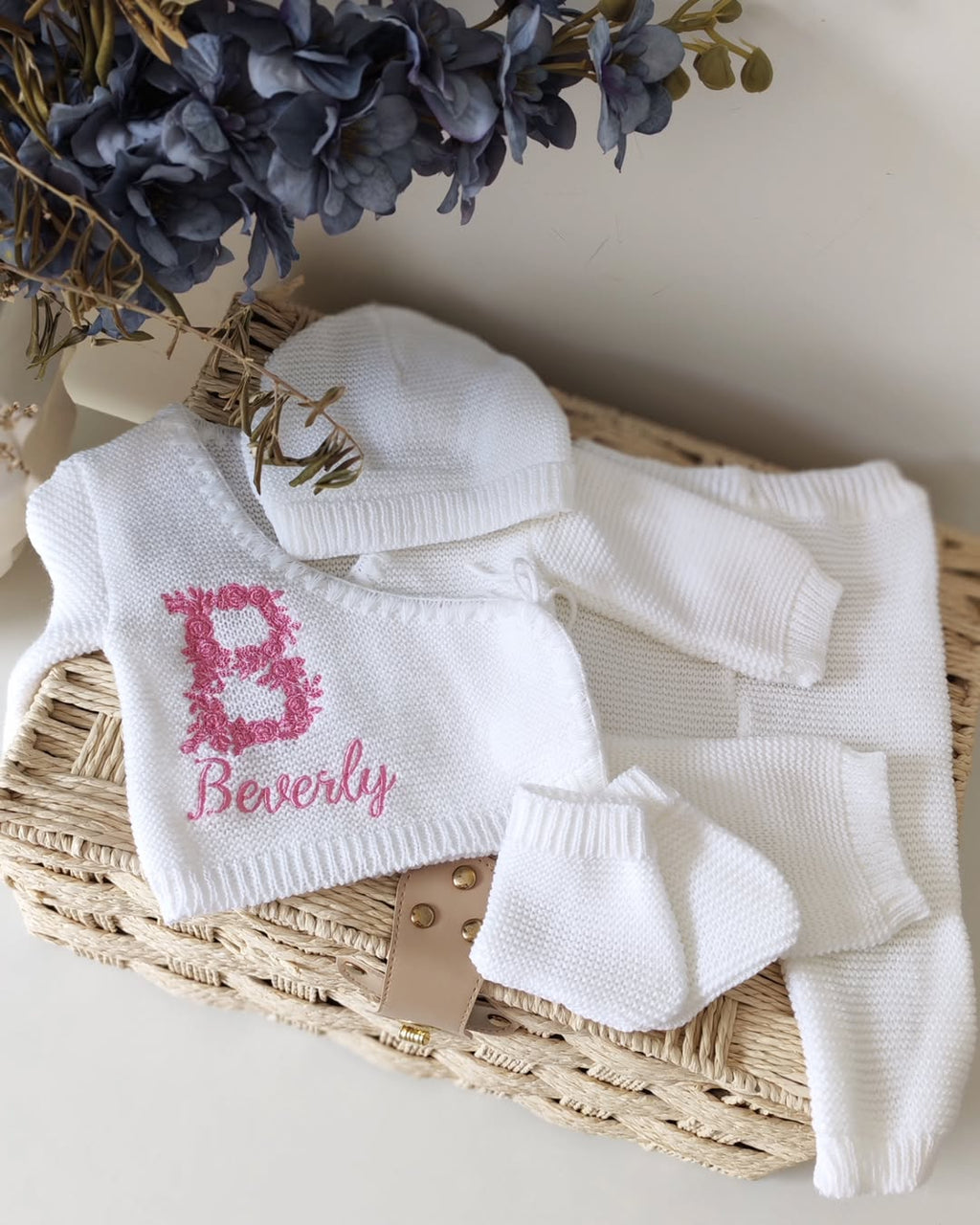 ensemble de bébé en maille personnalisée