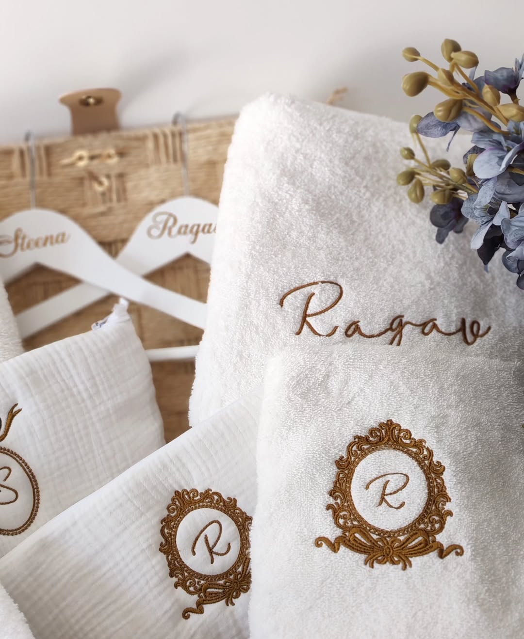 peignoir personnalisé blanc