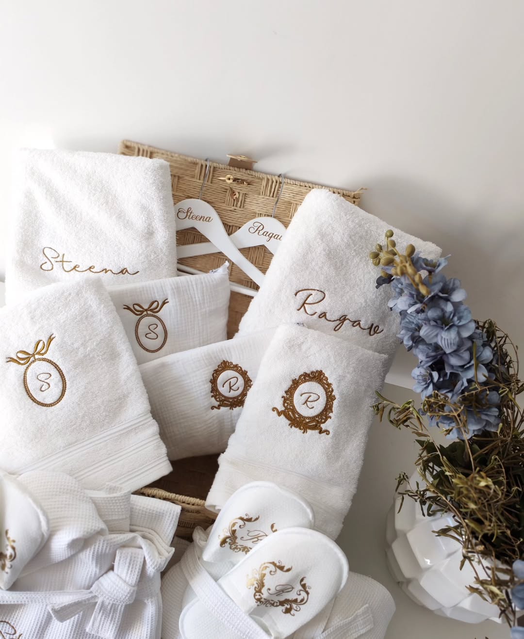 serviette brodé personnalisé